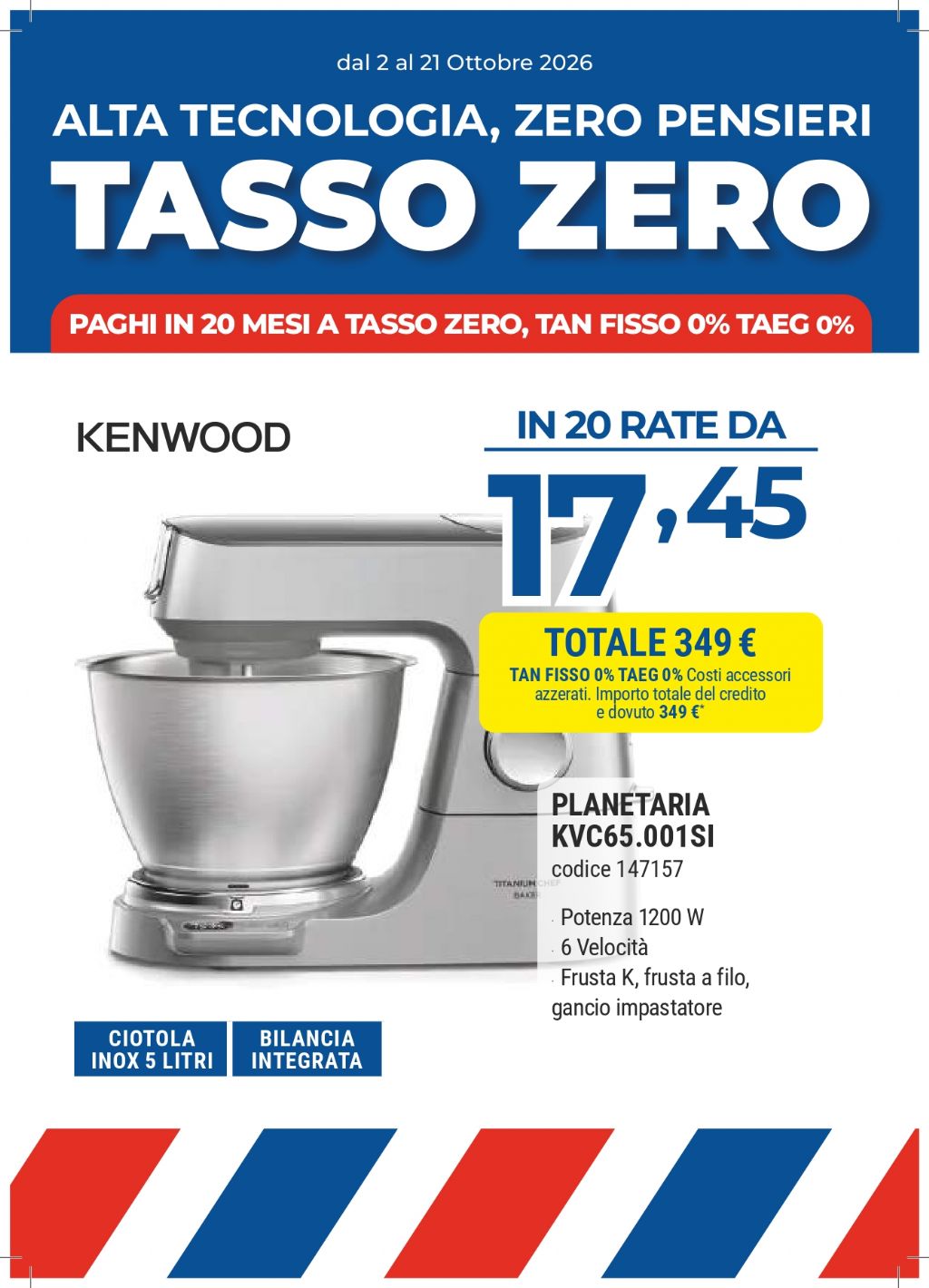 KENWOOD IMPASTATRICE KVC65.001SI